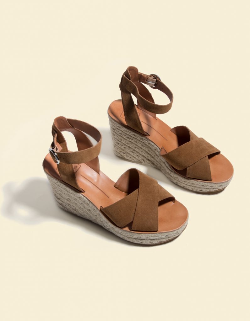 Dolce Vita Pellow Brown Suede Espadrille wedges are a great way to enhance your summer outfits.