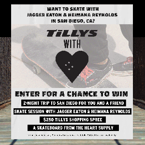 Tillys X Heart Supply sweepstakes contest details