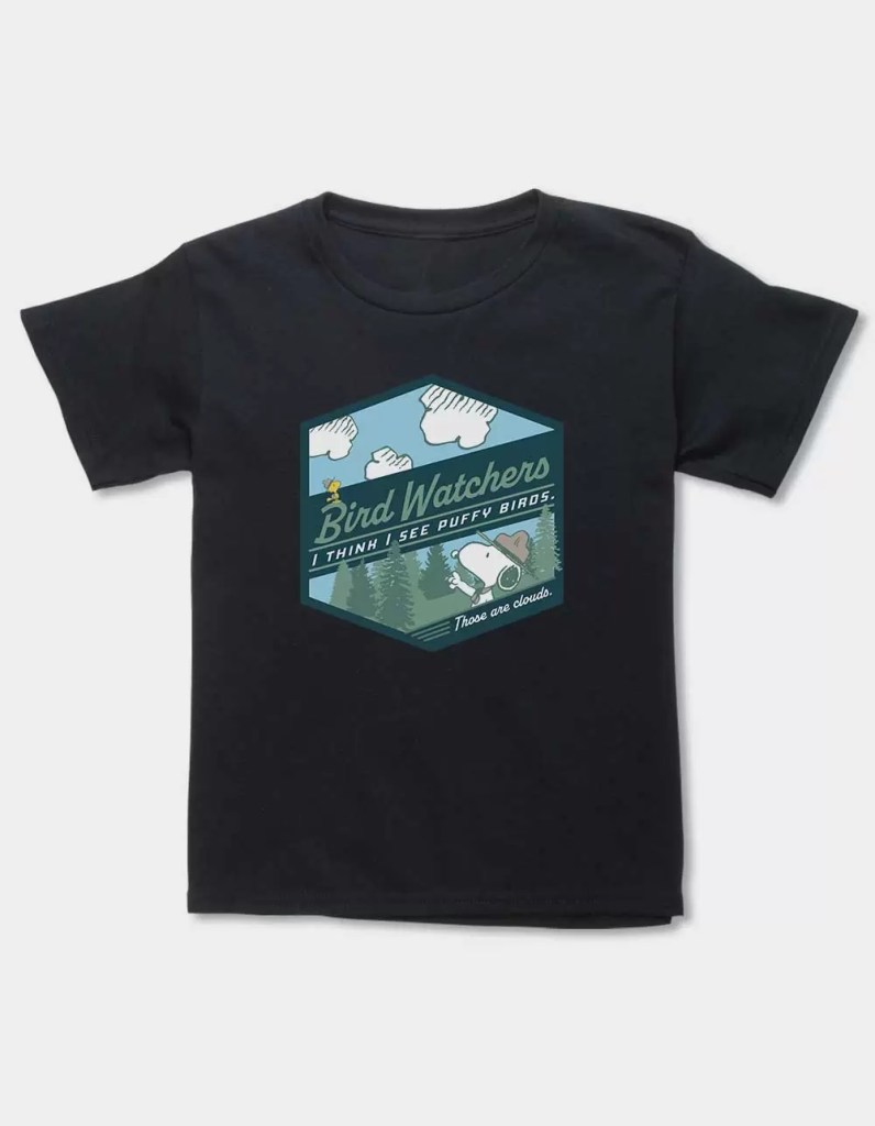 PEANUTS Beagle Scout Snoopy Bird Watchers Unisex Kids Tee